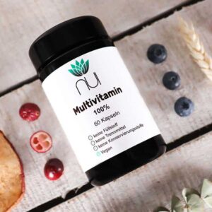 Nahrungsergänzungsmittel in Kapselform mit Multivitaminen, vegan, frei von Zusatzstoffen, für optimalen Nährstoffbedarf, gesunde Ernährung, hochwertige Vitamine, Nahrungsergänzungsprodukte.