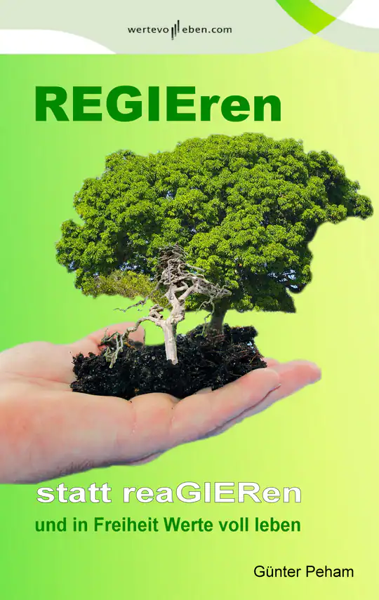 Buchcover mit Baum in Hand, umweltfreundliche Themen, Aufforstung, Nachhaltigkeit, ökologische Verantwortung, Grünflächen, Umweltschutz, regeneratives Leben, Bücher zum Thema Umwelt und Natur.