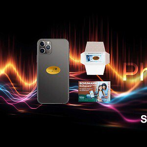 Hochsicheres Smartphone mit Schumann 7.83® Frequenzschutz, inklusive Verpackung und Zertifikat, für optimalen Schutz und Sicherheit.