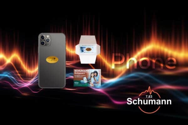 Hochsicheres Smartphone mit Schumann 7.83® Frequenzschutz, inklusive Verpackung und Zertifikat, für optimalen Schutz und Sicherheit.