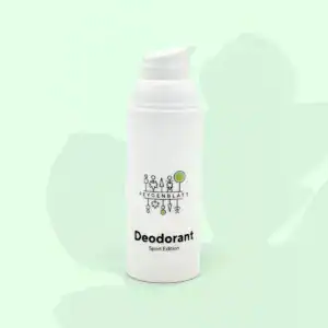 Weißer Deodorant-Spray für Sport, ideal für aktive Menschen, schützt vor Geruch, dermatologisch getestet, für frischen Körpergeruch, hochwertige Pflege, bei DaHannes Shopping erhältlich.