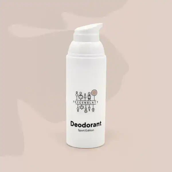 Natürlicher Deodorant in 50g Dose, speziell für sportliche Aktivitäten, mit pflanzlichen Inhaltsstoffen, um Geruch zu neutralisieren und Frische zu bewahren.