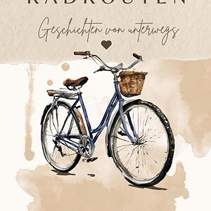 Vintage-Fahrrad mit Korb, ideal für Radtouren und Radwege, passend zum Thema "Radrouten – Geschichten von unterwegs" auf der Website DaHannes Shopping.